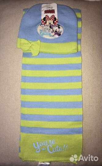 Комплект шапка с шарфом на девочку