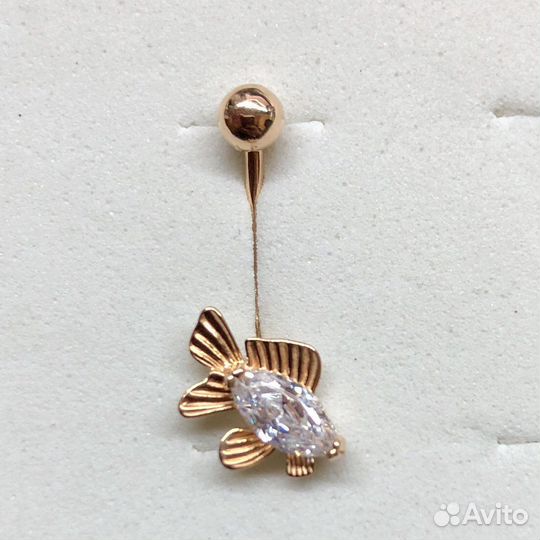 Серьга для пирсинга 585 пробы