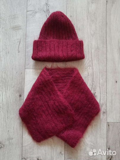 Шапка бини и шарф