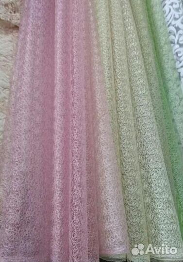 Тюль паутинка, готовые комплекты