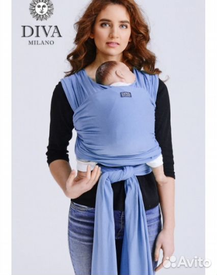 Слинг трикотажный Diva milano cielo 0+