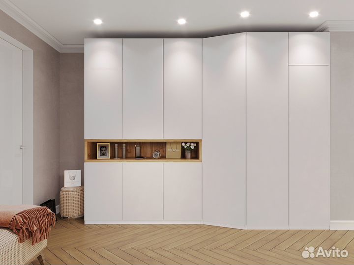 Шкаф в прихожую с крашеными фасадами