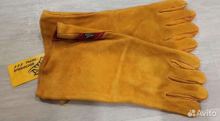 Перчатки восточные тигры. Спилковые краги