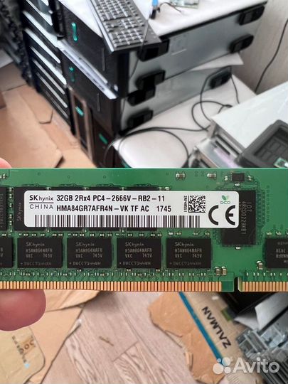 Серверная память ddr4 32gb 64gb сервер hp dell