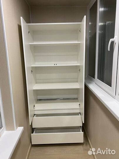 Шкаф распашной белый 90 см