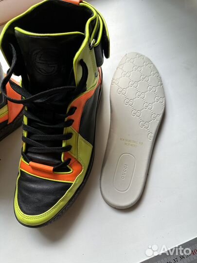 Кроссовки Gucci Neon Leather Basketball 44