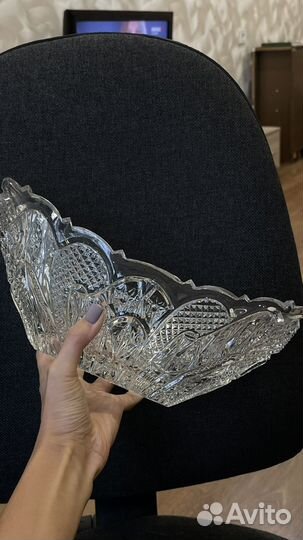 Хрустальная салатница СССР