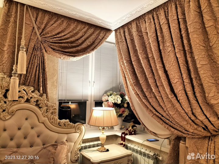 Шикарный комплект штор (Италия)