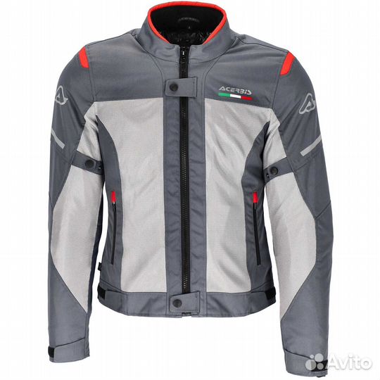 Acerbis ON road ruby lady 3 Layer CE Women's Motorcycle мотокуртка Gray Red