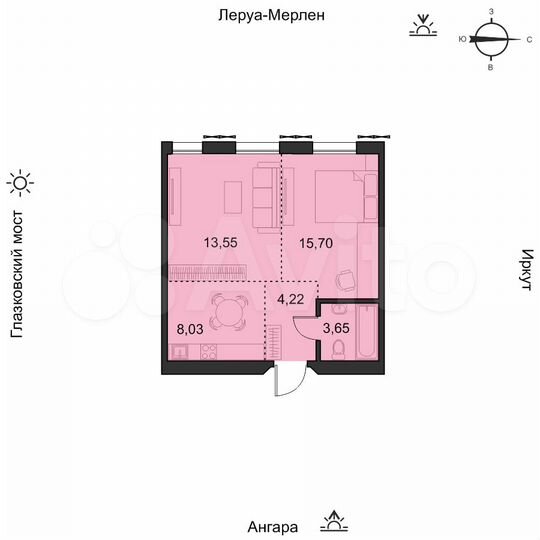 1-к. квартира, 44,9 м², 8/19 эт.