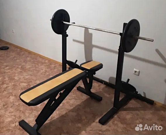Скамья стойка для жима комплект регулируемый набор