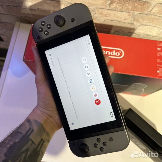 Nintendo switch rev 2 + 128гб флешка