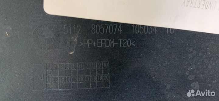 Накладка (юбка) на задний бампер бмв Х6, F16