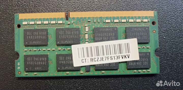 Память ноутбучная sodimm DDR3 4+2Gb Samsung 12800S