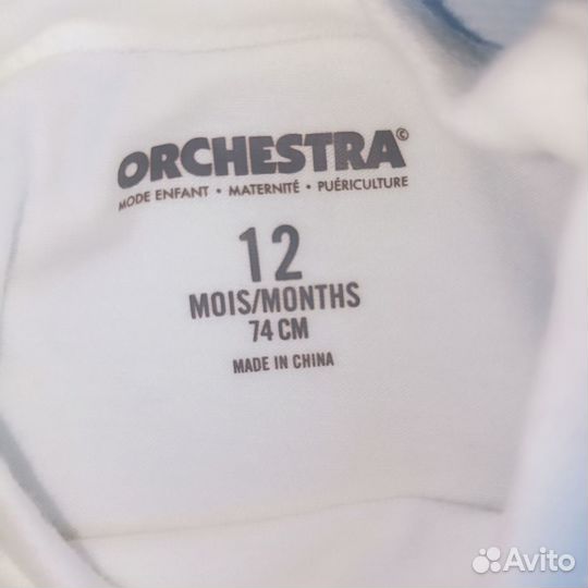 Боди-майка Orchestra новая 68-74 см (6-9 мес)