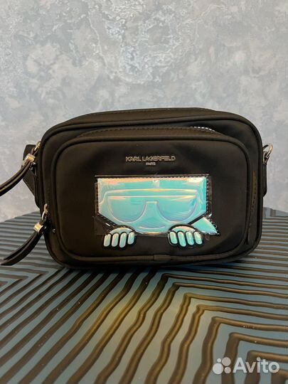 Сумка женская черная Karl lagerfeld поясная