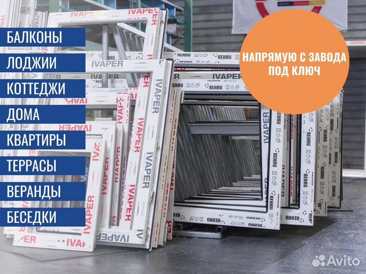 Пластиковые окна и двери, с установкой