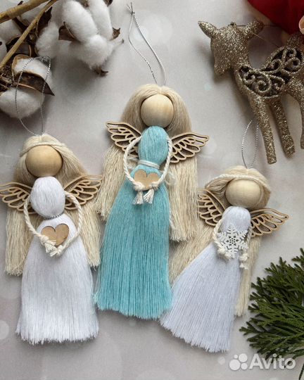 Ангелы макраме подвесные