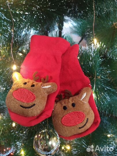 Носочки детские новогодние