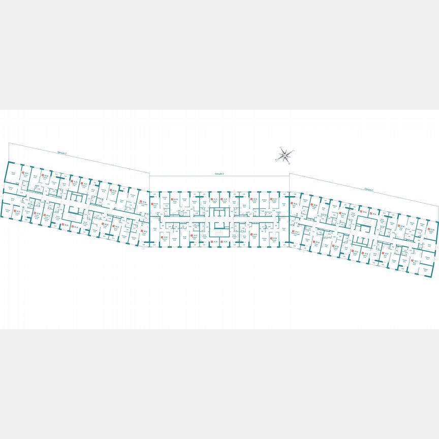 2-к. квартира, 61,6 м², 3/18 эт.