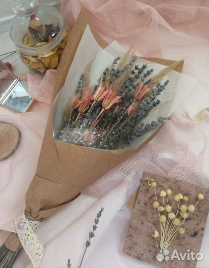 Букеты из сухоцветов