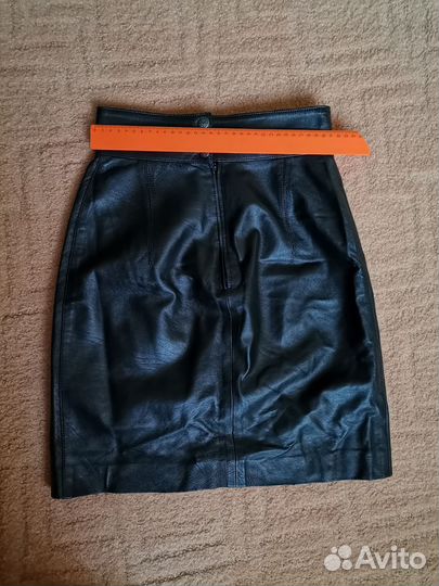 Кожаная юбка карандаш xs