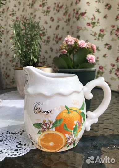 Чайный набор: заварник и молочник «Апельсины»