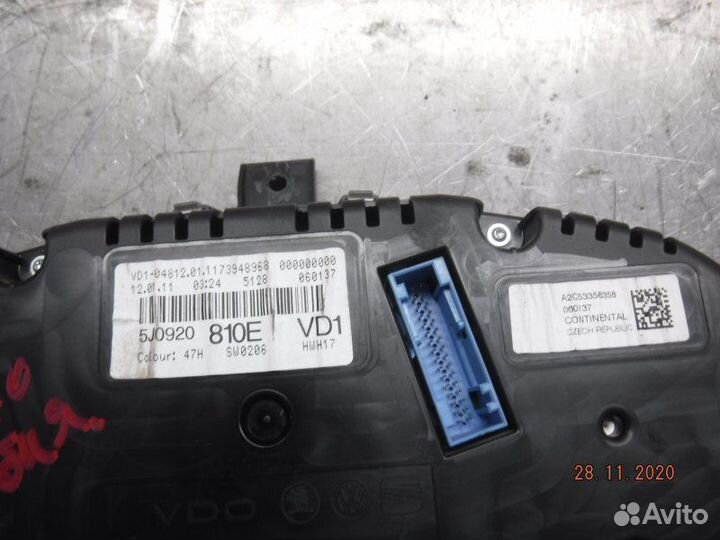 Щиток приборов Skoda Fabia CGP 2011