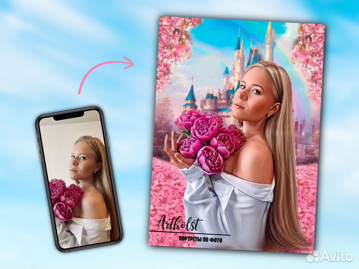 Портрет по фото на заказ Омск