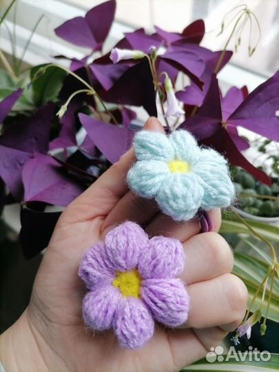 Вязаные цветы