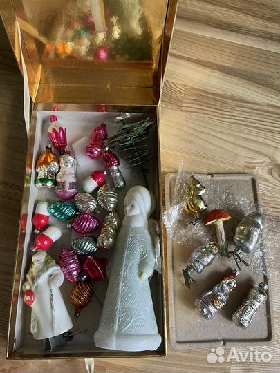 Елочные стеклянные игрушки СССР