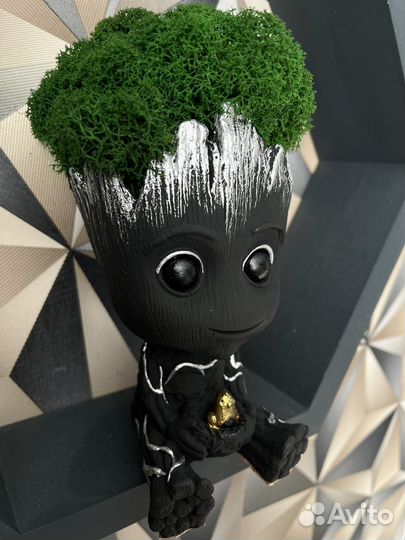 Декор для дома с мхом грошок малыш грут