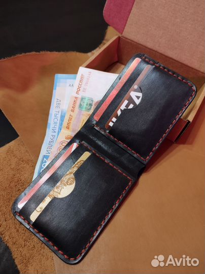 Кошелек картхолдер ручной работы