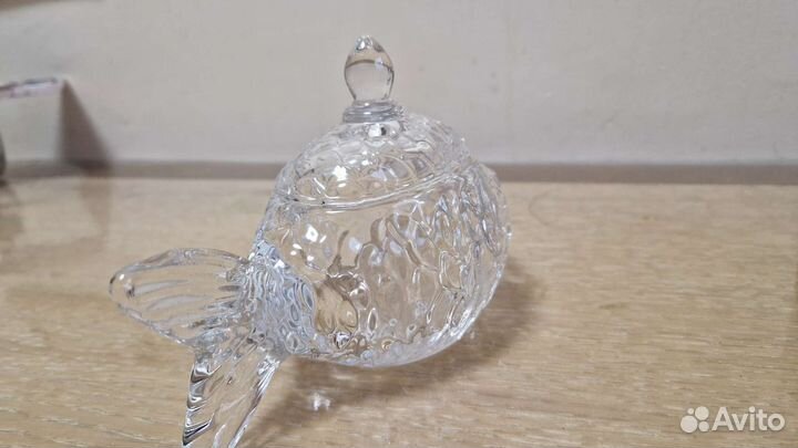 Икорница стеклянная новая