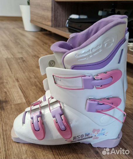 Горные лыжи Rossignol Lolita 130см, ботинки палки