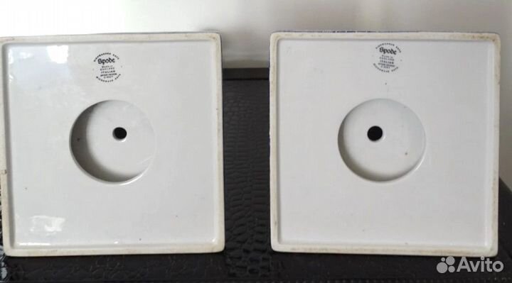 Пара высоких подсвечников Spode Blue Italian