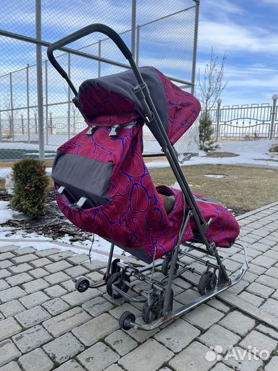 Детские сани с колесами