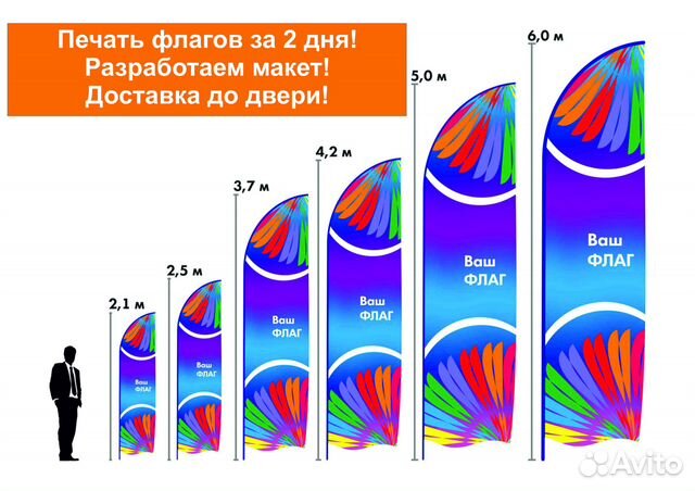 Флаг парус/виндер/капля от производителя
