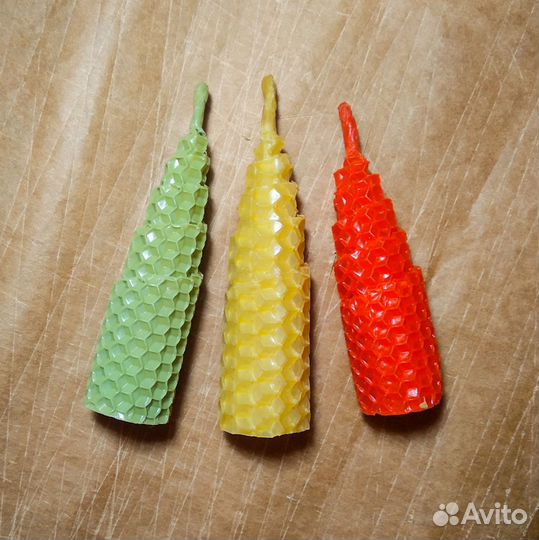 Свечи спираль из пчелиной вощины