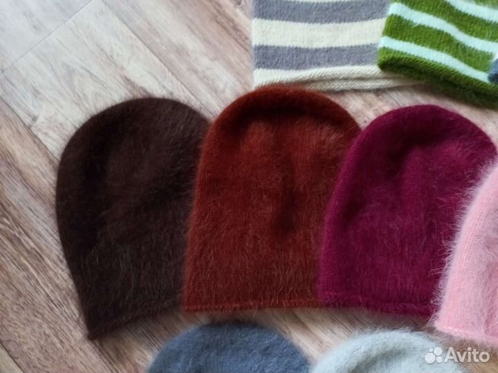 Шапка бини из пуха норки (базовая шапка).Руч.работ