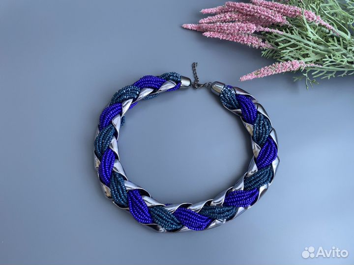 Колье чокер бисер крупное