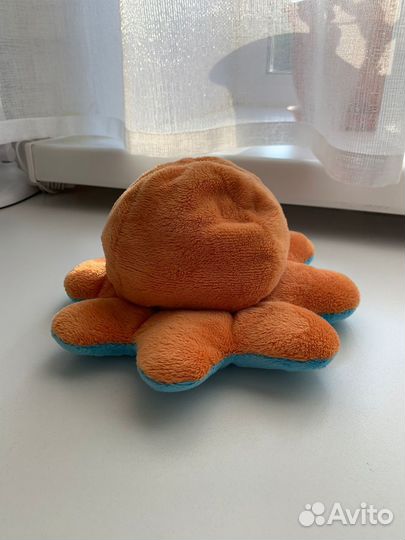 Мягкая игрушка осьминог двухсторонняя