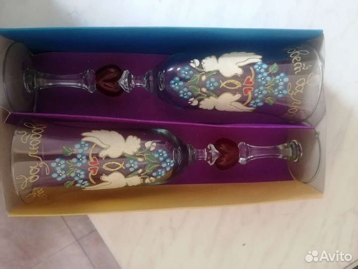 Бокалы хрустальные