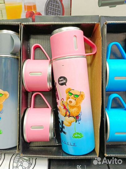 Термос кружками подарочный