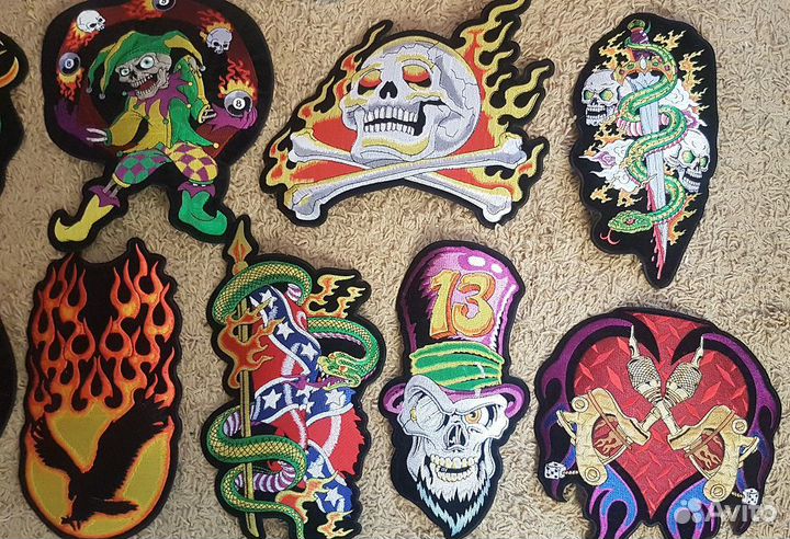 Продам большие байкерские нашивки