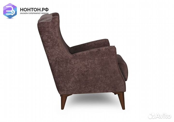 Кресло Плимут темно-фиолетовое / коричневое
