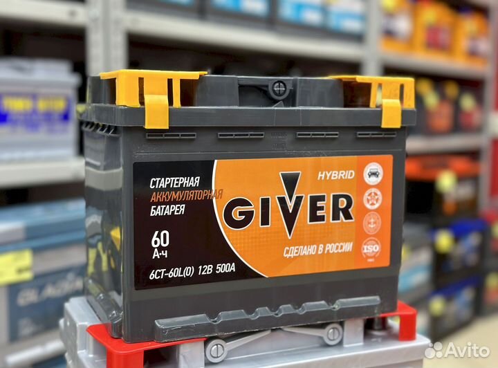Аккумулятор giver hybrid 60 Ач