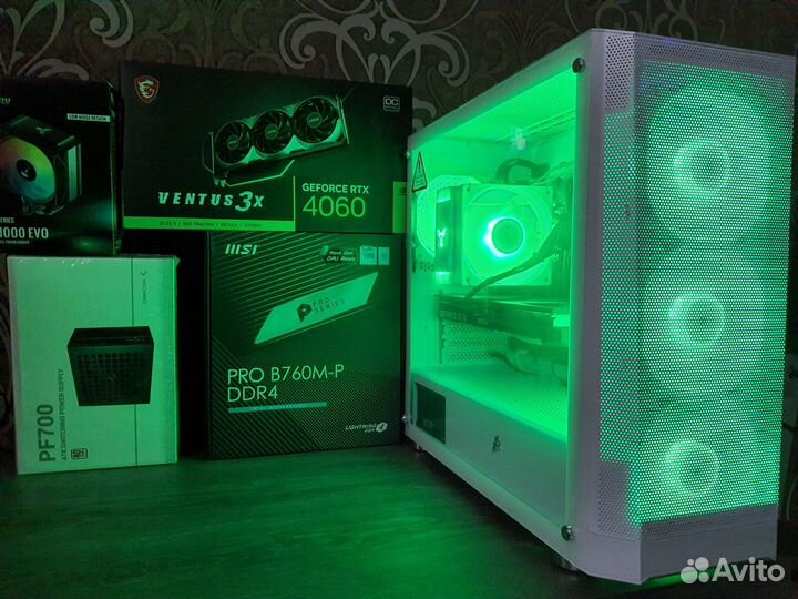 Новый Пк Для Игр RTX 4060 Dual+Core i5 12400F/B760