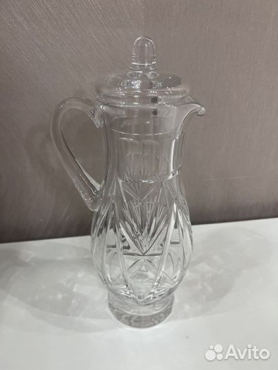 Хрустальный кувшин с крышкой 1 л 24 pbo