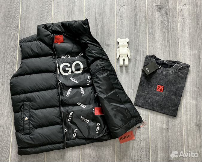 Мужская жилетка Hugo + футболка в подарок